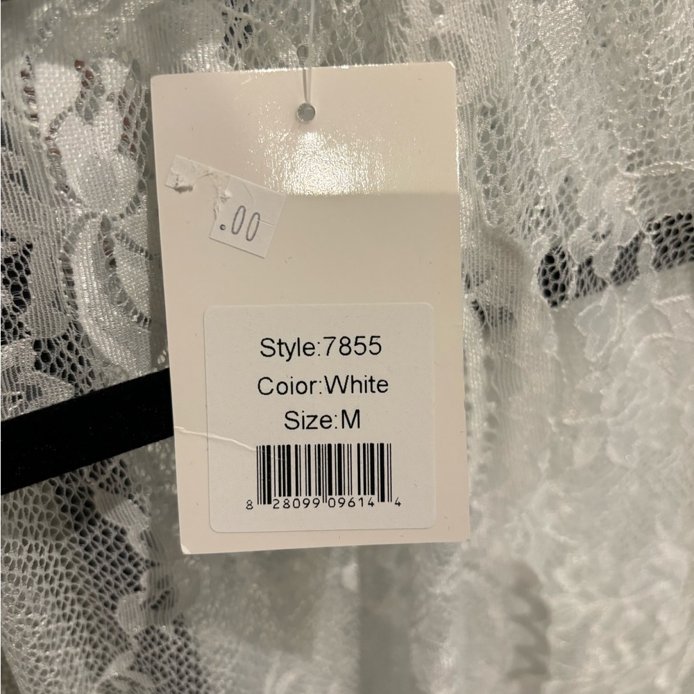 Sheer Lace White Robe - Picture 6 of 6